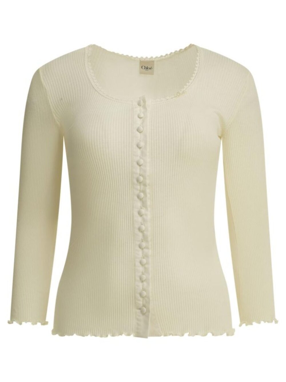 Chloé Fitted Top Made Of Cotton And Silk Jersey Tag Size M Women